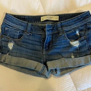 Abercrombie and Fitch distressed denim shorts